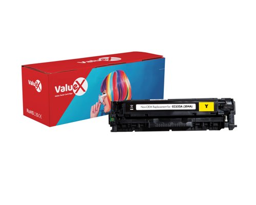 ValueX HP 304A Cyan Standard Capacity Remanufactured Toner Cartridge 2.9k pages - CC531A