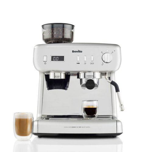 Breville Barista Max+ Espresso Machine Makes Latte & Cappuccino Coffee Machine Intelligent Grind & Dosage Precision Extraction Timer Integrated Milk F
