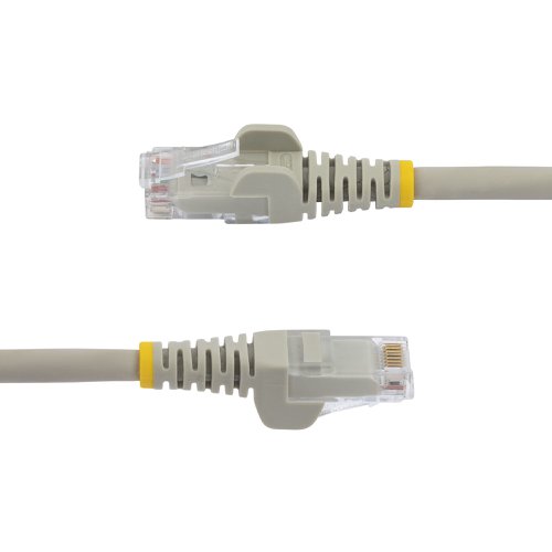 Low Smoke Zero Halogen (LSZH) Category 6 Snagless Network Patch Cable supports error-free Multi Gigabit connections: 1Gbps, 2.5Gbps, 5Gbps and 10Gbps (up to 160ft/55m). This PVC free high-performance cable offers reliable connectivity to all networking devices, such as Network Interface Cards (NIC), servers, routers, network attached storage (NAS), VoIP phones, PoE devices, etc.This Eco-friendly LSZH CAT6 cable produces lower levels of toxic corrosive fumes and white smoke in the event of a fire, which offers higher visibility, allowing for a safer and faster evacuation.Made with 100% bare copper wire, StarTech.com cables are fully compliant with, unlike other cables that use copper clad aluminium (CCA) wire.Supports high power PoE for Laptops, IP TVs, Security Cameras, VoIP phones, NAS devices, etc.The Snagless design protects the RJ45 clip and ensures the cables are easily pulled through constrained spaces such as conduits or raceways and prevents the cable from getting caught/damaged during installation. Lab Tested and Third Party Certified for Product Performance and Safety.Hassle-free Installation with Reliable Performance and Flexibility:6.0 mm (0.23”) OD, Flexible PVC-Free jacket with 100 mm (3.93”) bend radiusFlexible HD-PE insulation for reduced Intra-pair CrosstalkSpline separator for reduced Inter-pair Crosstalk and improved heat dissipation for 100W PoE24AWG (0.25mm2), 100% copper, stranded wire twisted pairsU/UTP cable constructionElectrical Characteristics:ETL Verified for maximum performanceCable Impedance: 100 ohms ± 15% at 250 MHzMax. DC Resistance: 14 ohms per 1000 ft (305 m)Pair to GND Capacitance: 330 pF per 328 ft (100 m)Mutual Capacitance: 5.6 nF per 1000 ft (305 m)Propagation Delay Skew: 45 ns per 328 ft (100 m)