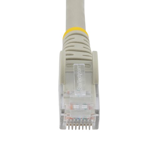 Low Smoke Zero Halogen (LSZH) Category 6 Snagless Network Patch Cable supports error-free Multi Gigabit connections: 1Gbps, 2.5Gbps, 5Gbps and 10Gbps (up to 160ft/55m). This PVC free high-performance cable offers reliable connectivity to all networking devices, such as Network Interface Cards (NIC), servers, routers, network attached storage (NAS), VoIP phones, PoE devices, etc.This Eco-friendly LSZH CAT6 cable produces lower levels of toxic corrosive fumes and white smoke in the event of a fire, which offers higher visibility, allowing for a safer and faster evacuation.Made with 100% bare copper wire, StarTech.com cables are fully compliant with, unlike other cables that use copper clad aluminium (CCA) wire.Supports high power PoE for Laptops, IP TVs, Security Cameras, VoIP phones, NAS devices, etc.The Snagless design protects the RJ45 clip and ensures the cables are easily pulled through constrained spaces such as conduits or raceways and prevents the cable from getting caught/damaged during installation. Lab Tested and Third Party Certified for Product Performance and Safety.Hassle-free Installation with Reliable Performance and Flexibility:6.0 mm (0.23”) OD, Flexible PVC-Free jacket with 100 mm (3.93”) bend radiusFlexible HD-PE insulation for reduced Intra-pair CrosstalkSpline separator for reduced Inter-pair Crosstalk and improved heat dissipation for 100W PoE24AWG (0.25mm2), 100% copper, stranded wire twisted pairsU/UTP cable constructionElectrical Characteristics:ETL Verified for maximum performanceCable Impedance: 100 ohms ± 15% at 250 MHzMax. DC Resistance: 14 ohms per 1000 ft (305 m)Pair to GND Capacitance: 330 pF per 328 ft (100 m)Mutual Capacitance: 5.6 nF per 1000 ft (305 m)Propagation Delay Skew: 45 ns per 328 ft (100 m)