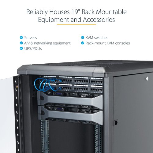 StarTech.com 4 Post 18U Lockable Server Rack Cabinet