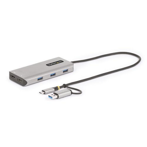 Startech.com USB-C Multiport Adaptor Dual HDMI 3x USB-A Mini Travel Dock