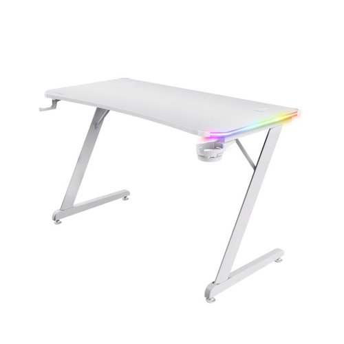 Trust GXT 709 Luminus RGB LED Illuminated White Gaming Desk