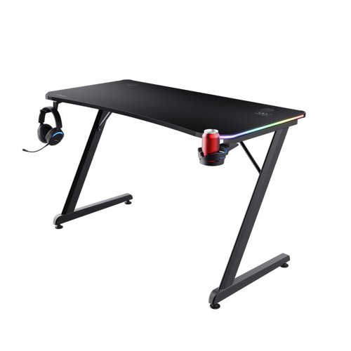 Trust GXT 709 Luminus RGB LED Illuminated Black Gaming Desk