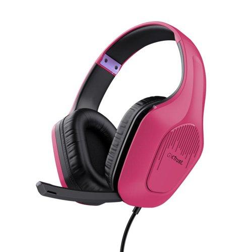 Trust GXT 415P Zirox Lightweight Wired 3.5mm Pink Gaming Headset