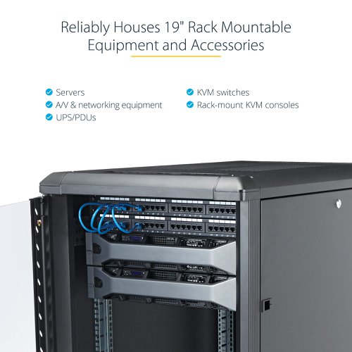 Startech.com 4Post 15U Server Rack Cabinet Lockable 19in Data Cabinet