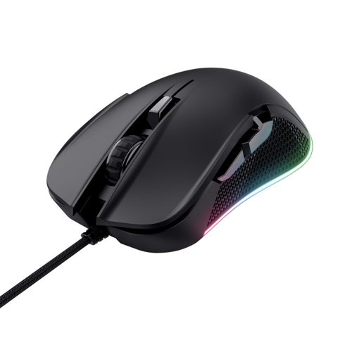 Trust GXT 922 Ybar 7200 DPI Optical Eco Wired USB Black Gaming Mouse