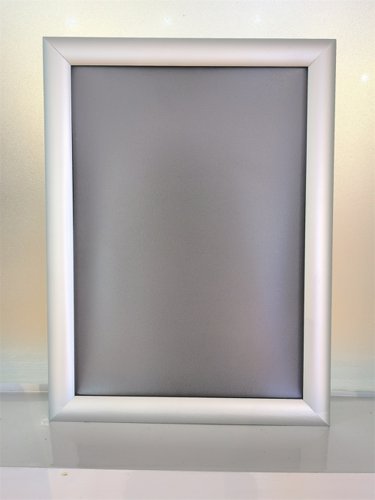 Deflecto A4 Wall Mounted Waterproof 25mm Aluminium Snap Frame Literature Display Sign Holder Silver - SFA4SWP