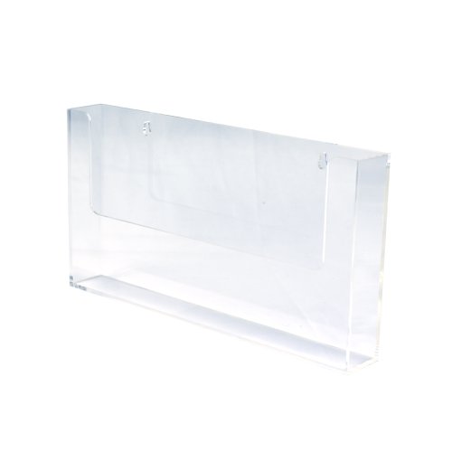 Deflecto A4 Landscape Flat Back Countertop Literature Holder Clear - 39620-EU