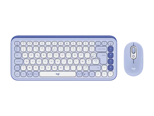 Logitech Pop Icon Combo Wireless Lilac Keyboard and Mouse Set