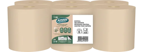 Purely Kind Unbleached Centrefeed Roll 2ply 124m (Pack 6) - PK1213