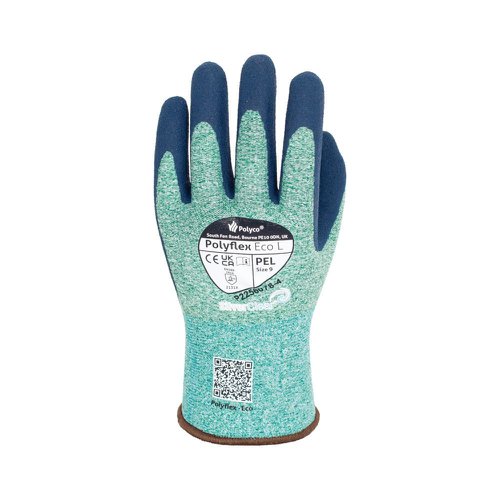 Polyco Polyflex Eco L Sandy Latex Coated Glove Size 8 (Pack of 10) PEL/8