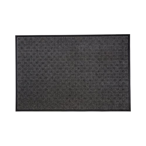 Floortex Doortex Heavy-duty Ribmat Entrance Mat For Indoor and Outdoor Use 100% Natural Rubber and Slip Resistant 60x90cm Charcoal - UREMFLRU0009