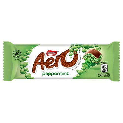 Aero Bubbly Peppermint Chocolate Bar 36g (Case 24) - 12422667