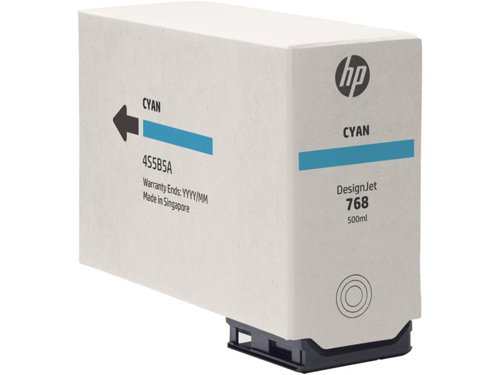 HP No 768 Cyan Ink Cartridge 500ml - 4S5B5A
