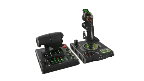 Turtle Beach VelocityOne Black USB Flightstick - Universal HOTAS Simulation Joystick and Throttle with Touch Display