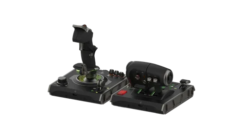 Turtle Beach VelocityOne Black USB Flightstick - Universal HOTAS Simulation Joystick and Throttle with Touch Display