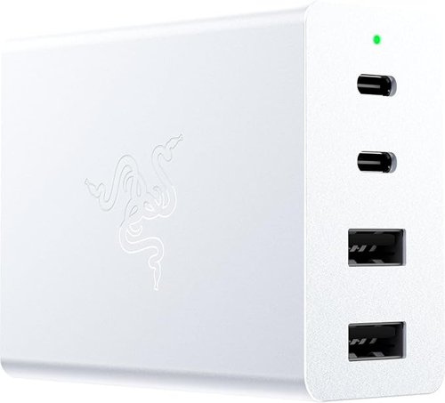 Razer 130W 4 Port GaN USB-C USB-A White Charger