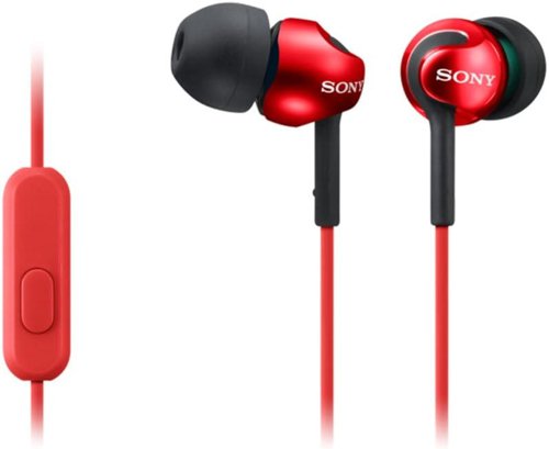 Sony MDR-EX110AP Wired 3.5mm Connector Red Earphones