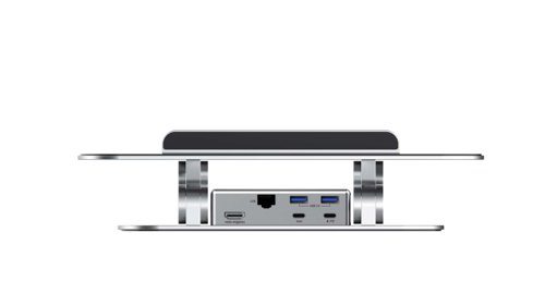 Rapoo UCS-5001 Silver Notebook Stand with Magnetic 5-in-1 USB-C Multiport Hub