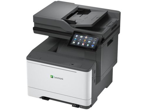 8LE50M7093 | With exceptional performance and secure design, the CX635adwe Multifunction printer (copy/scan/print/fax) delivers enhanced productivity of up to 40 pages per minute* and toner yields of up to 20,000 pages mono, and up to 11,700 pages colour. Fast time to first print, superior print quality and easy-to-use touch screen.