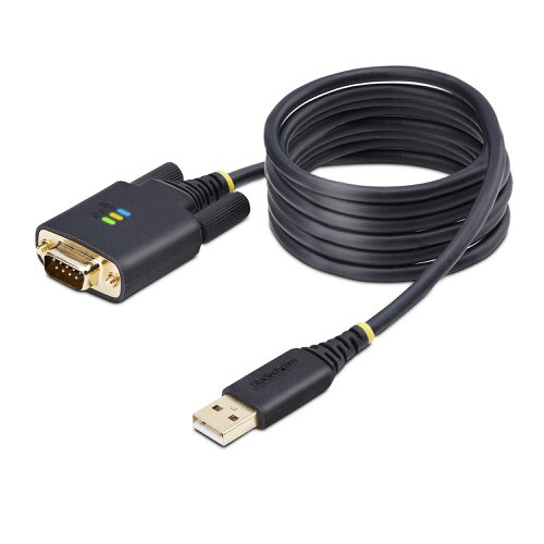 StarTech.com 2m USB to RS232 Black Serial Adapter