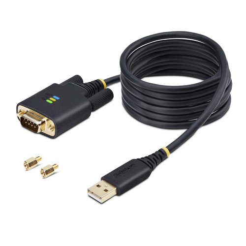 StarTech.com 2m USB to RS232 Black Serial Adapter