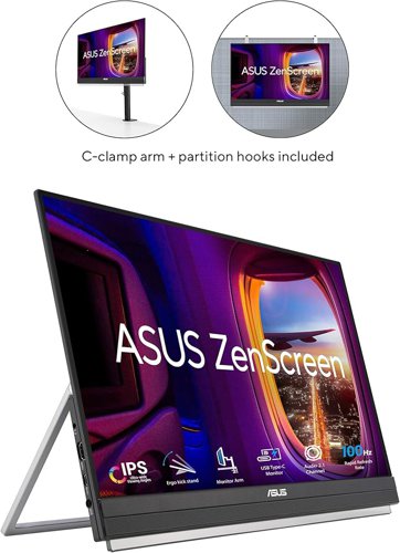 ASUS ZenScreen MB229CF 21.5 Inch 1920 x 1080 Pixels Full HD IPS Panel HDMI USB-C Portable Monitor