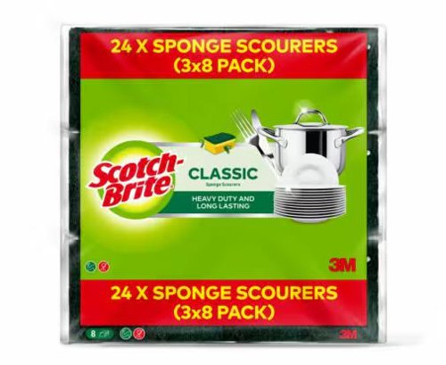 Scotch-Brite® Classic Scrub Sponge, 8 pieces in pack