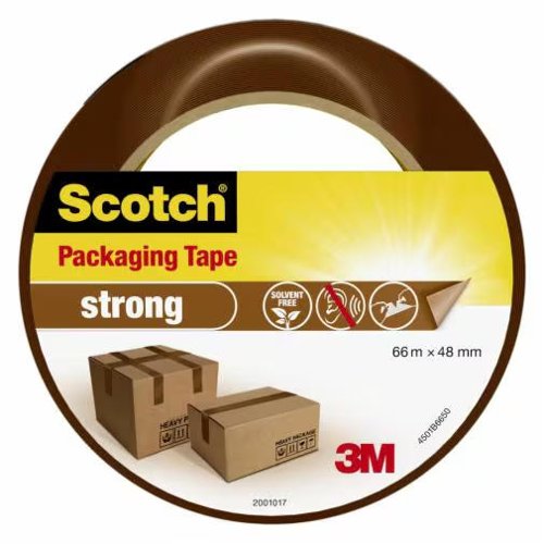 Scotch® Strong Packaging Tape Brown, 1 Roll, 48 mm x 66 m