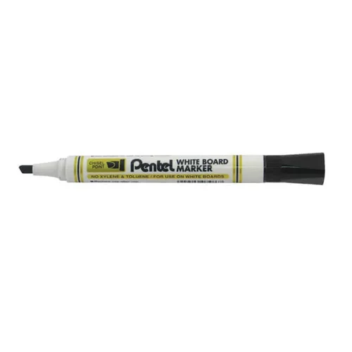 Pentel Everyday Drywipe Marker Chisel Tip Line Width 4.5mm - 1.8mm Black (Pack 12) - MW86-AE