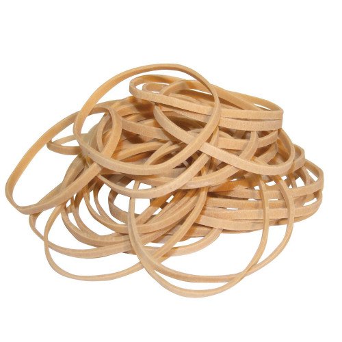 ValueX Rubber Elastic Band Assorted Sizes 454g Natural - RBASS/454/NAT