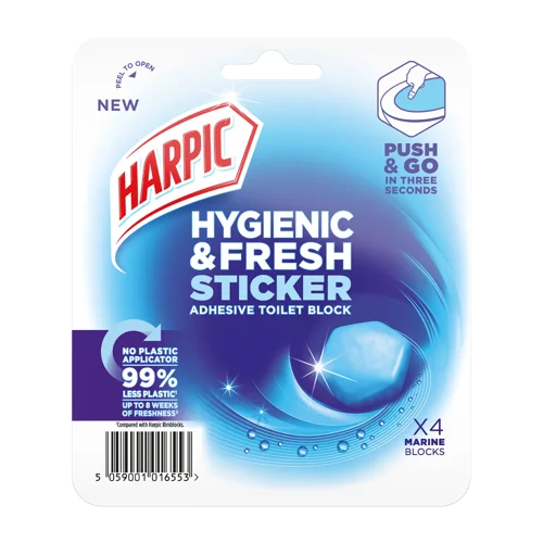 Harpic Hygienic And Fresh Marine Toilet Stickers Freshener (Pack 4) - 3275279