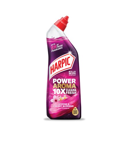 Harpic Power Aroma Gel ensures efficient cleaning of your toilet. The unique fragrance is designed for ultimate freshness, leaving your toilet fresh for hours. It also kills 99.9% of bacteria and removes limescale and stains.