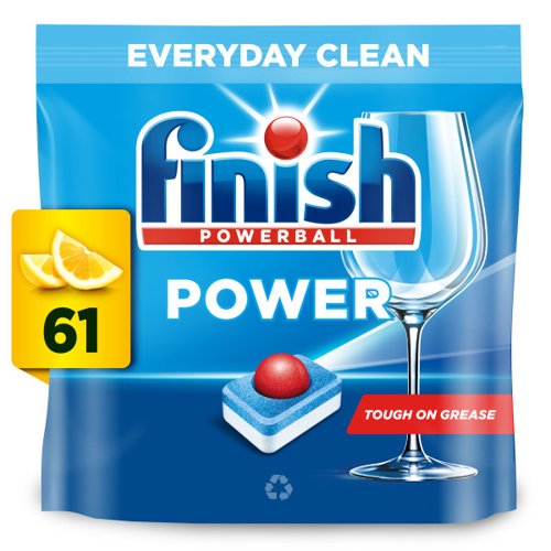 Finish Power All in One Dishwasher Tablets Lemon (Pack 61) - 3311081