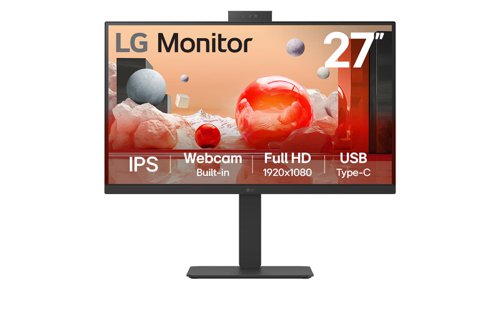 LG BA850 27 Inch 1920 x 1080 Pixels Full HD IPS Panel HDMI DisplayPort USB-C Monitor Desktop Monitors 8LG27BA850B