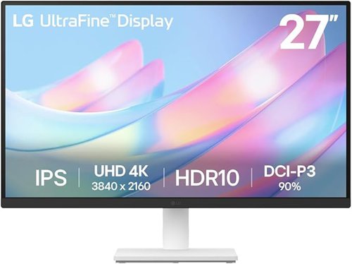 LG US550 27 Inch 3840 x 2160 Pixels 4K Ultra HD IPS Panel HDMI DisplayPort White Monitor Desktop Monitors 8LG27US550W