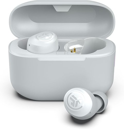 JLab Audio Go Air Pop True Wireless Stereo Cloud White Earbuds with Charging Case