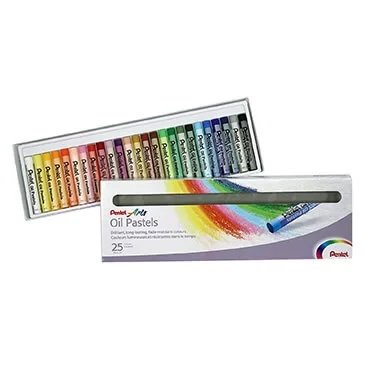 Pentel Arts Oil Pastels Assorted Colours Set (Pack 25) - PHN4-25