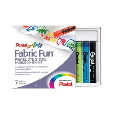 Pentel Arts Fabric Fun 7 Pastel Dye Sticks (Pack 1) - PTS-7