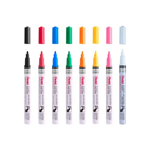 Pentel Paint Marker Fine Bullet Tip Assorted Classic Colours (Pack 8) - YMSP10/8-M