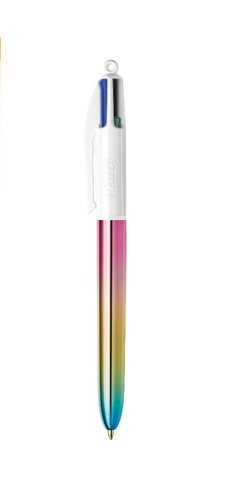 Bic 4 Colours Multicolour Gradient Barrel Ballpoint Pen 1.0mm Tip 0.32mm Line Black/Blue/Green/Red Ink (Pack 12) - 511034 59828BC