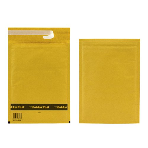 Pukka Post & Packaging Bubble Lined Envelopes Gold Peel and Seal Size E 240mmx275mm (Pack 10) - 7064-ENV(10)