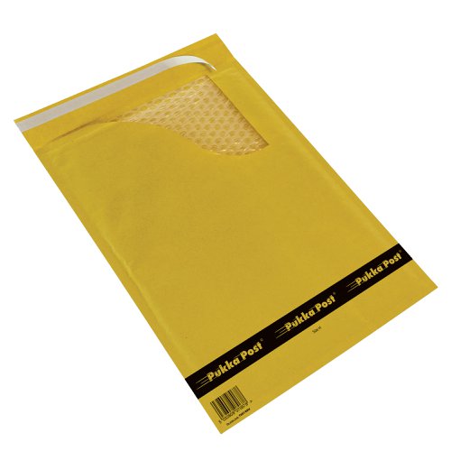 Pukka Post & Packaging Bubble Lined Envelopes Gold Peel and Seal Size H 290mmx370mm (Pack 10) - 7067-ENV(10)