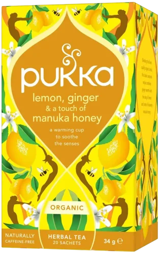 Pukka Tea Lemon Ginger & a Touch of Manuka Honey  Teabags in Envelopes (Pack 20) -  5063270111079  61718CP