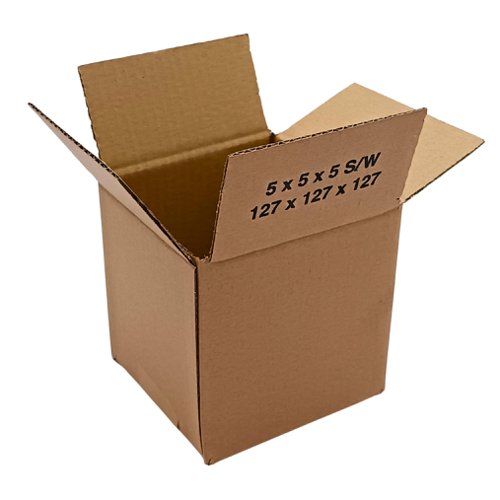 Single Wall Cardboard Cartons 127x127x127mm Brown (Pack 25) - 51SW002