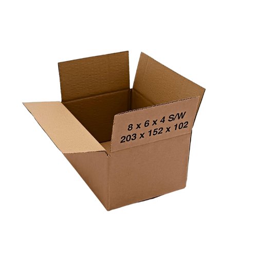 Single Wall Cardboard Cartons 203x152x102mm Brown (Pack 25) - 51SW005