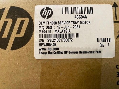 HP FI 1000 SERVICE TRAY MOTOR 4CC94A