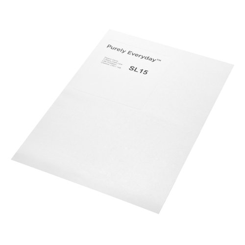 Purely Everyday A4 Single Integrated Label SL15 One Integral Hotmelt Label 122 x 110mm White (Pack 1000)