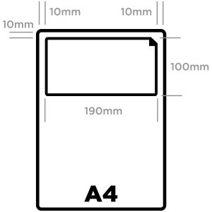 Purely Everyday A4 Single Integrated Label S7 One Integral Hotmelt Label 190 x 90mm White (Pack 1000)